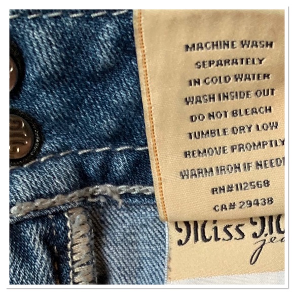 Miss Me Bootcut Bling Studd Jeans Blue Black Silver Style JP5002-29 Size 33 - Picture 14 of 14